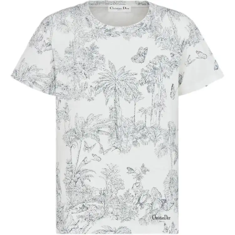 DIOR Dioriviera Regular T Shirt Women's White Blue
