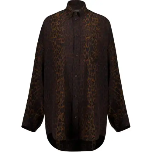 Balenciaga Leopard Printed Long Sleeved Shirt