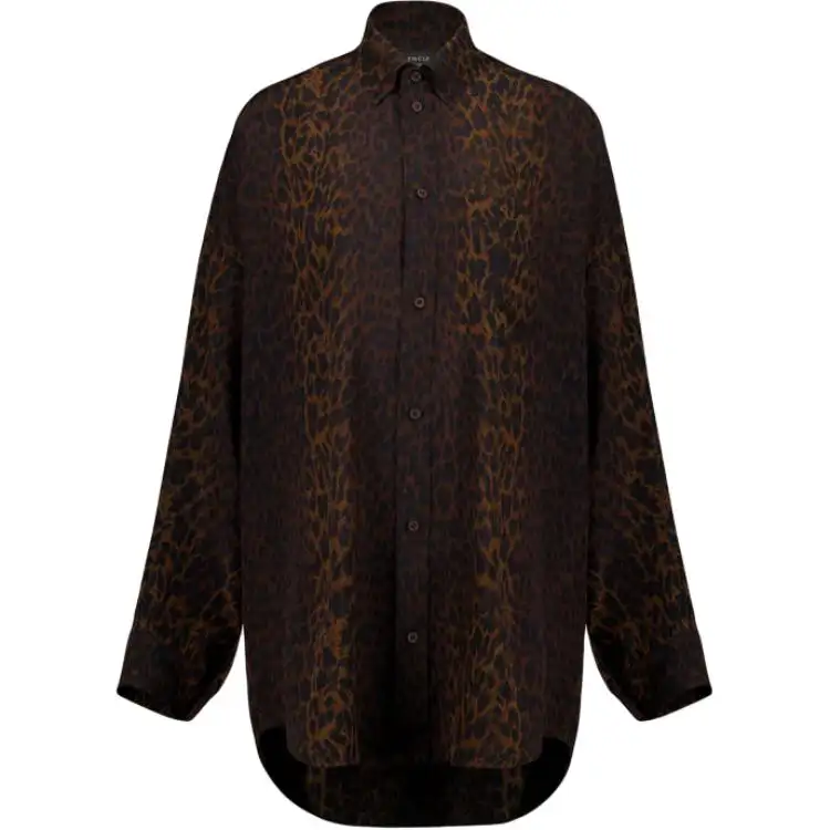 Balenciaga Leopard Printed Long Sleeved Shirt