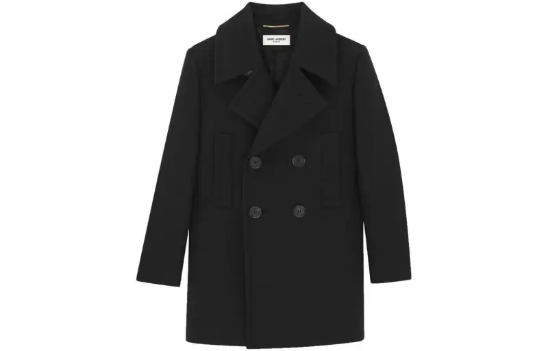 SAINT LAURENT SS23 Coat Women's Black