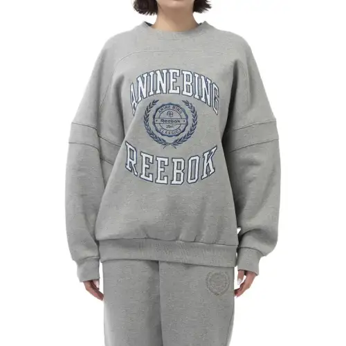 Reebok x Anine Bing OVERSIZED CREW Sweatshirt Women's Gray