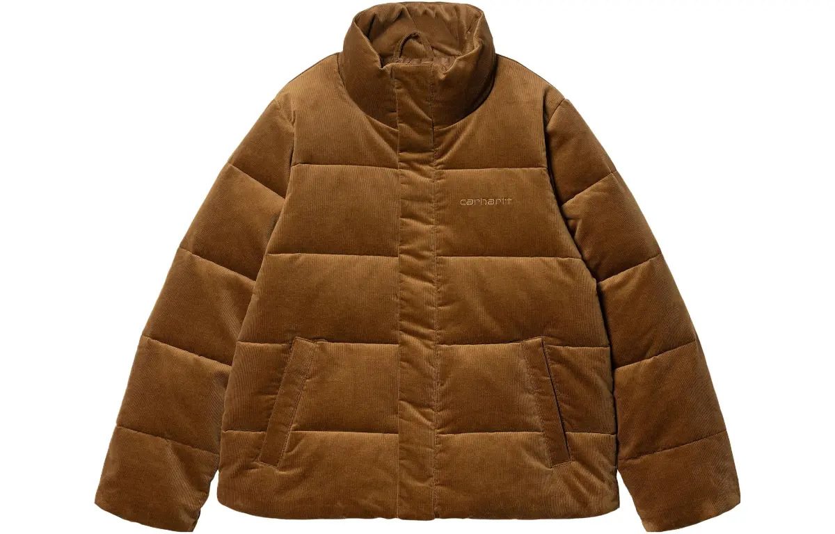 Carhartt WIP Jackets Women's Brown Stand Collar Moderate Straight Fit