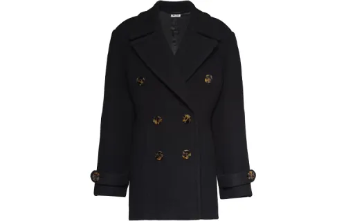 MIU MIU Coats Women's Black Suit Collar Moderate