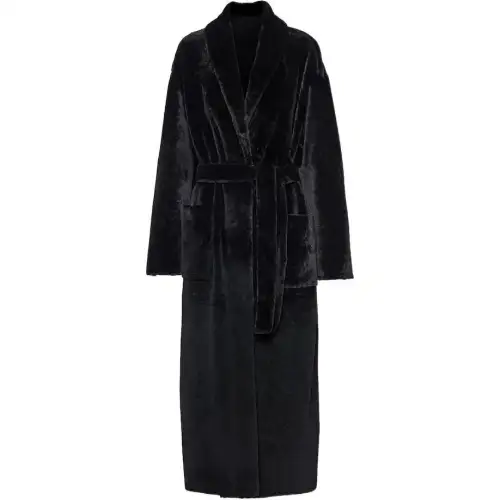 PRADA Coats Women's Black Lapel Moderate Straight Fit