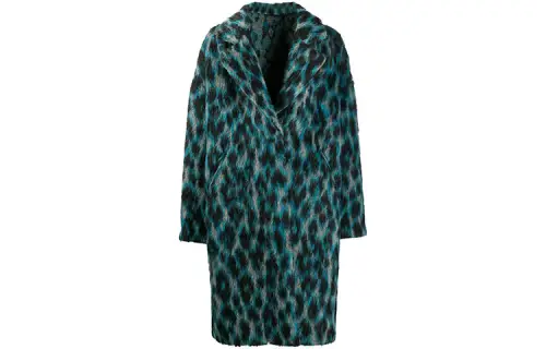 Golden Goose Coats Women's Green Lapel Moderate