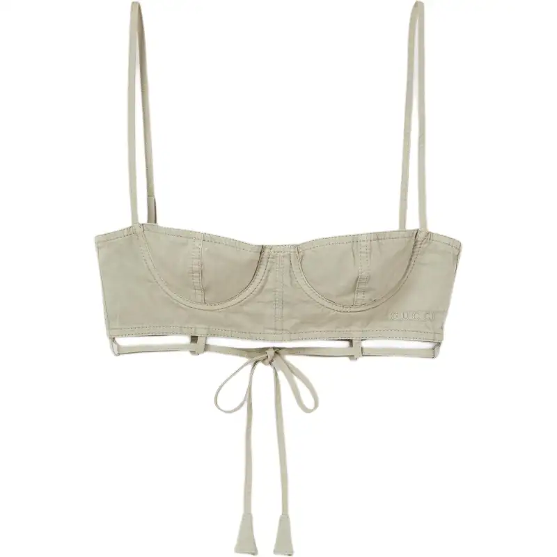 GUCCI Strapless Top Women's Green