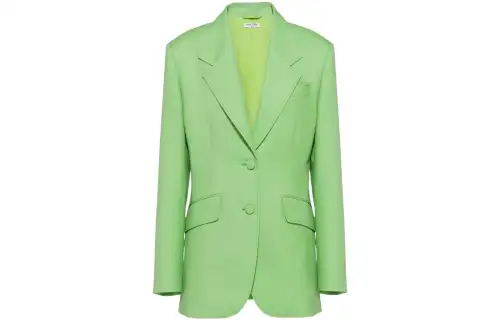 MIU MIU SS22 Business Suit Coat Women's Green