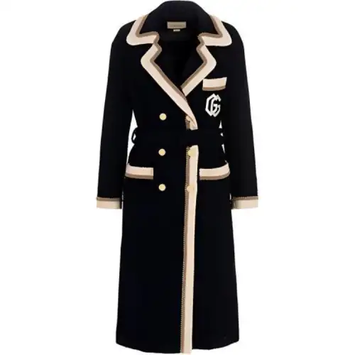 GUCCI Coats Women's Black Moderate Straight Fit