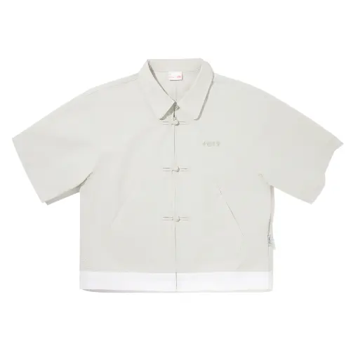 Li Ning x ANB Shirt Women's Silver Fox Gray/Standard White