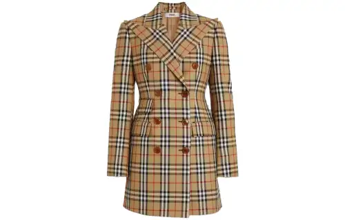 Burberry Coats Women's Brown Lapel Moderate Straight Fit