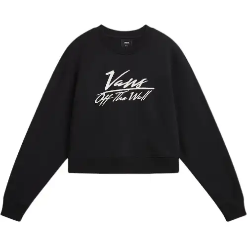 Vans GO ANYPLACE CROP CREW SWEATSHIRT Women's Black