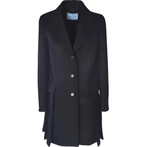 PRADA Coats Women's Black Suit Collar Moderate