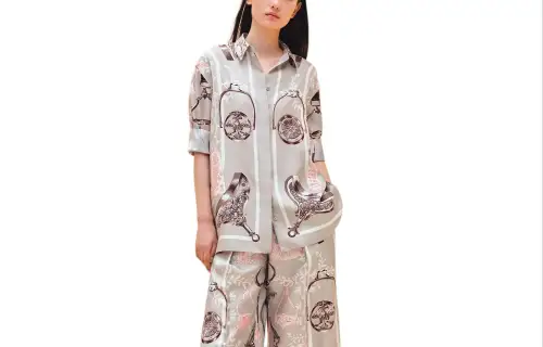 HERMES Shirt Women's Titanium Gray