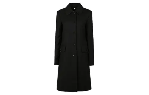 Burberry Coats Women's Black Lapel Moderate