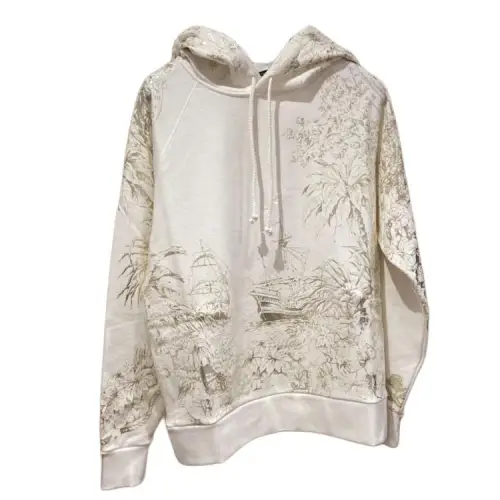DIOR Sweatshirts Women's White Hooded Moderate Regular