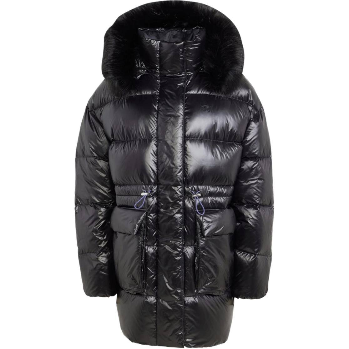Adidas Originals PUFFED LONG FUR Down Jacket Women's Black
