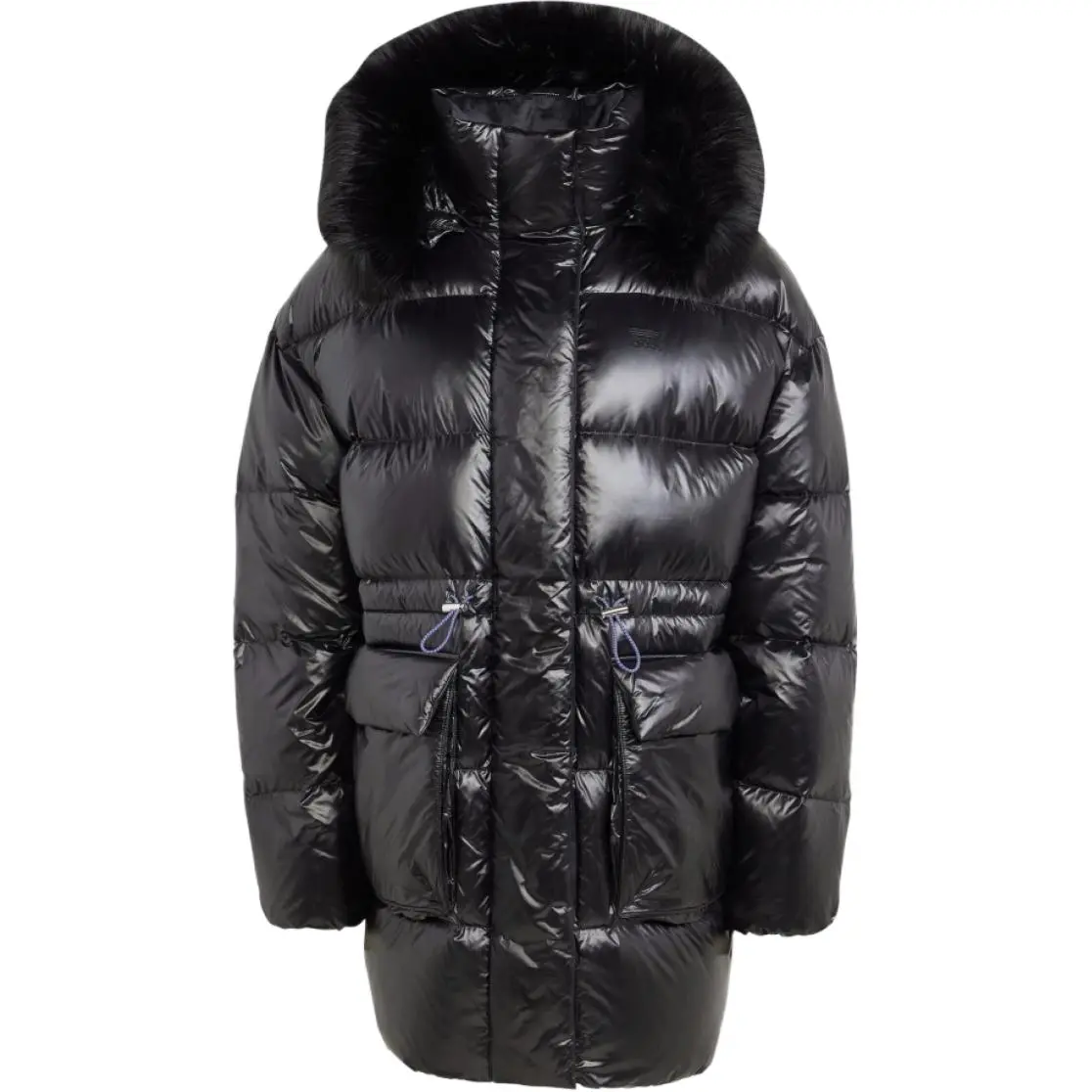 Adidas Originals PUFFED LONG FUR Down Jacket Women's Black