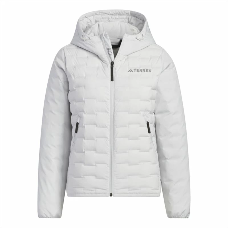 Женская куртка adidas GOOSE DOWN WOVEN BAFFLE (светло-серая)