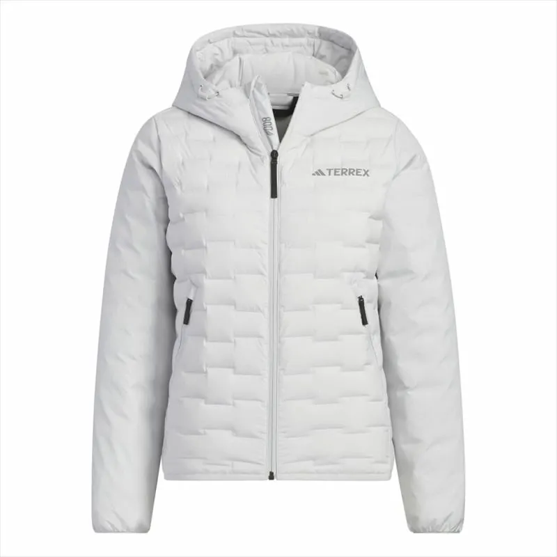 Adidas GOOSE DOWN WOVEN BAFFLE Down Jacket Women's Light Gray