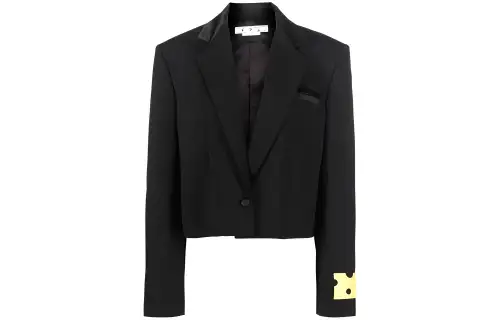 OFF WHITE Business Suits Women's Black Suit Collar Moderate Other