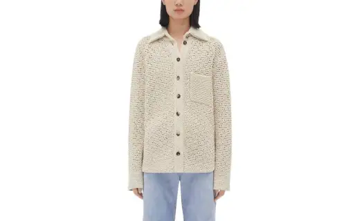 Bottega Veneta Crochet Knitted Shirt