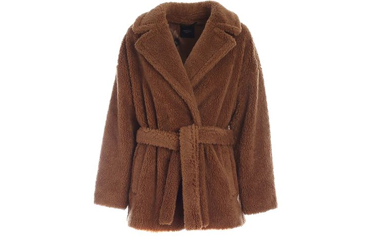 WEEKEND MaxMara Solid color wool blend coat women's brown