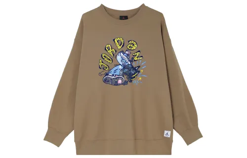 Jordan Sweatshirt Women's Dark Floating Wood Brown