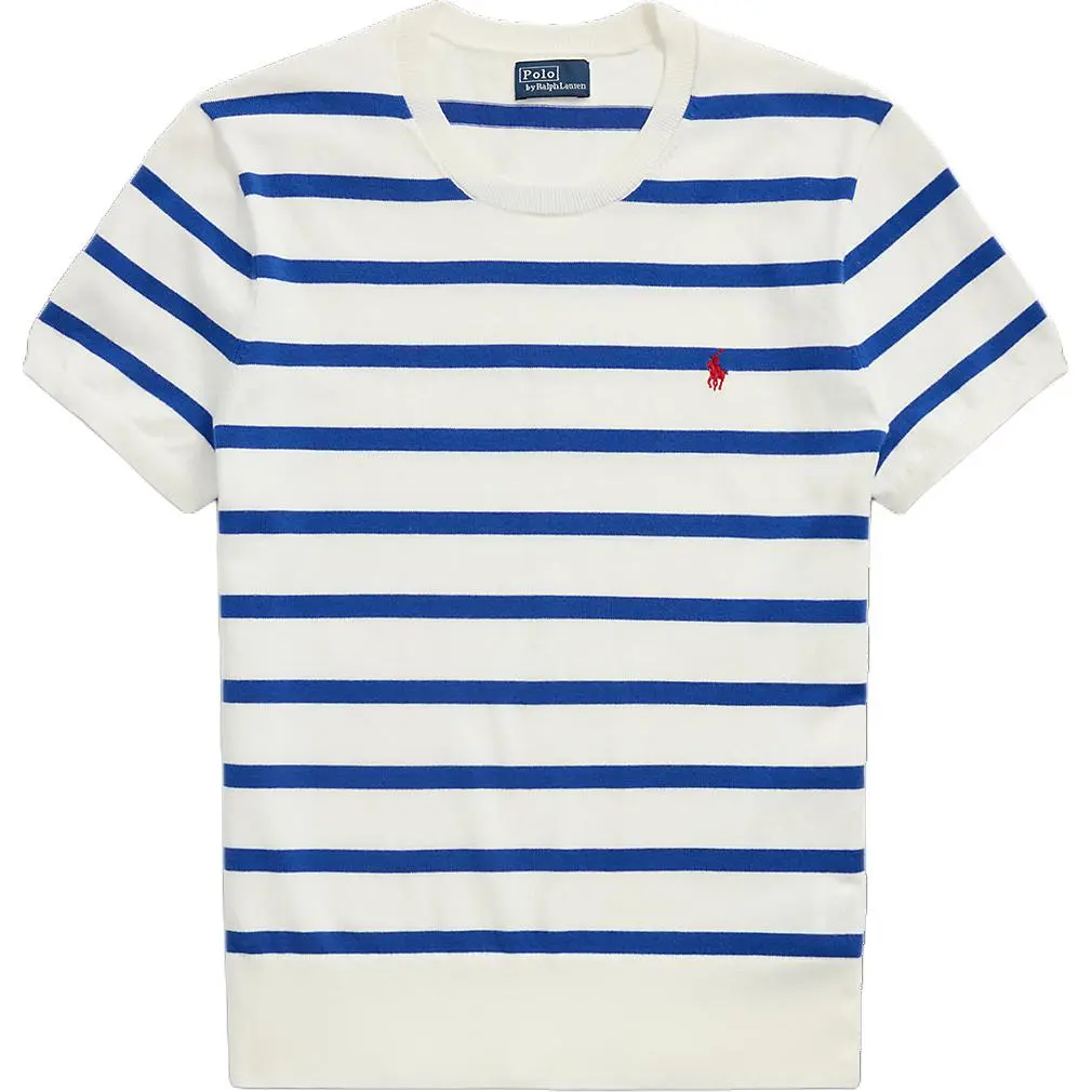 Polo Ralph Lauren Knitwear Loose Fit Women's Blue White Multicolor