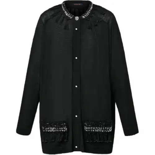 Lv Fringe Trim Cardigan