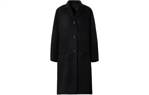 UNIQLO Coats Women's Black Lapel Moderate