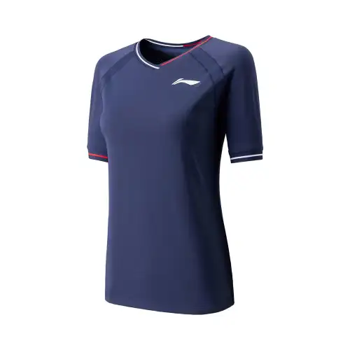 Li Ning Tennis Collection T Shirt Women's Dark Ship Blue