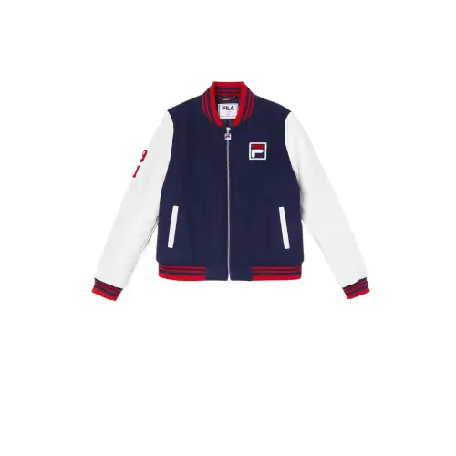 FILA Dixon Varsity Jacket Women's Marine Blue 410