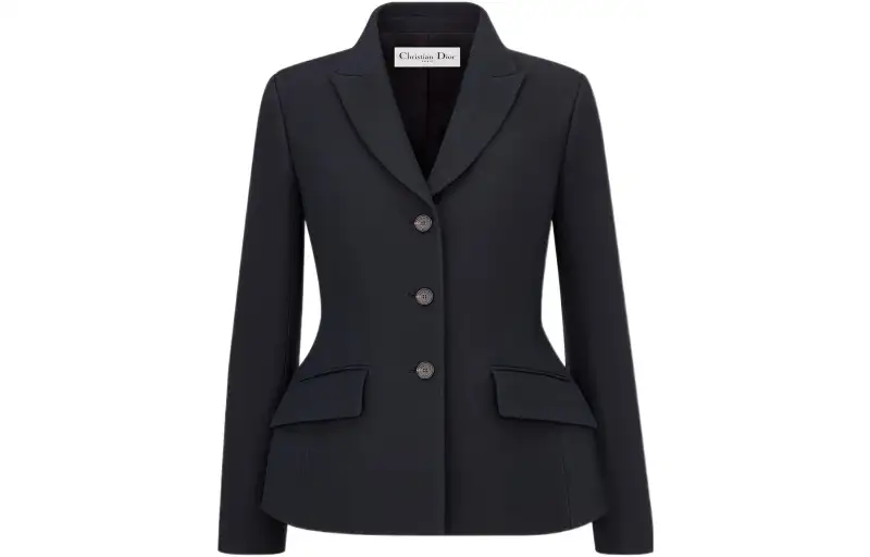 DIOR Quarterly New Products Business Suits Women's Black Suit Collar Moderate