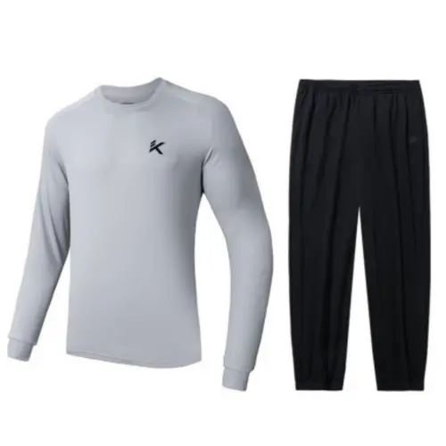 ANTA Casual Sportswear Men's Crew Neck Thickened And Fleece Lined