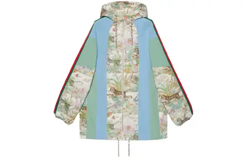 GUCCI Coats Women's Green Hooded Moderate