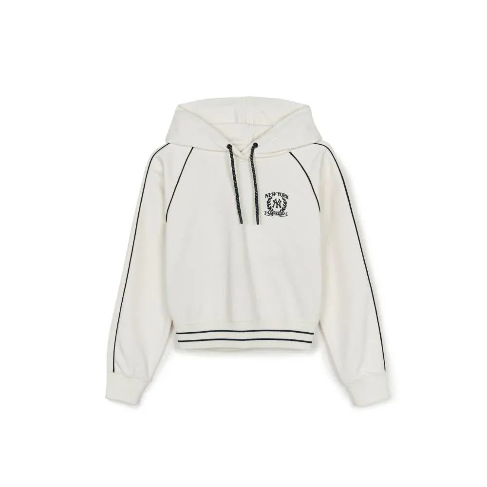 MLB New York Yankees Varsity Sportive New York Yankees Hoodie Sweatshirt Women's Cream
