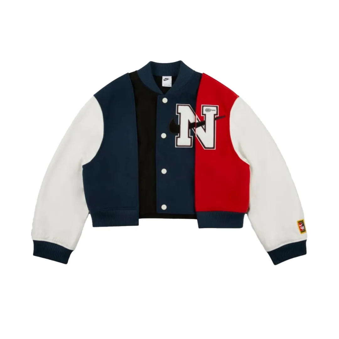 Nike X Yoon Oversized Varsity Jacket 'Black/Armory Navy/Phantom/White'