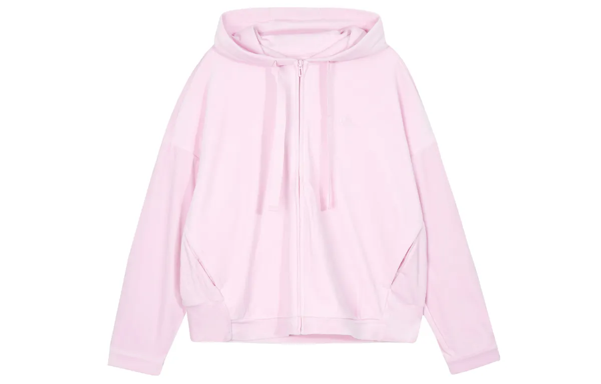 Adidas Jackets Women's Clear Pink Hooded Moderate Other