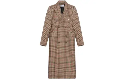 Balenciaga Coats Women's Khaki Suit Collar Moderate