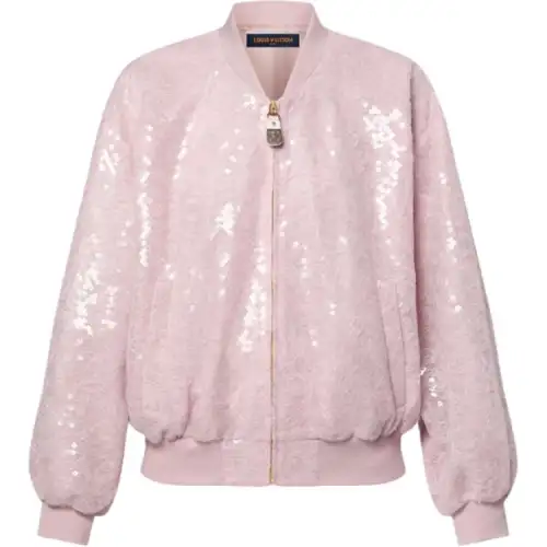 LOUIS VUITTON Sequin Lace Bomber Jacket