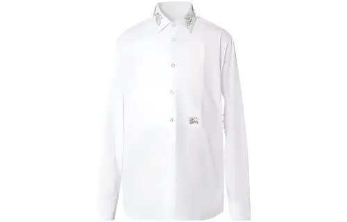 Burberry Evening Wear SS23 Shirts Men's White Lapel Moderate Other