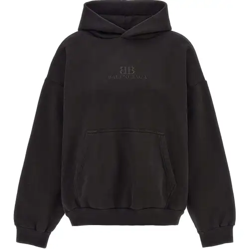 Balenciaga Bb Logo Embossed Hoodie