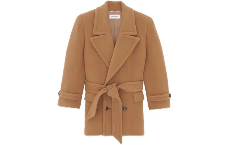 SAINT LAURENT SS23 Coat Women's Brown