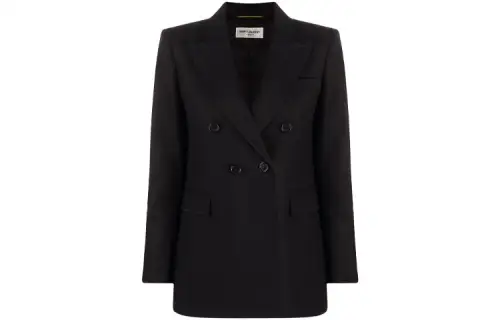 SAINT LAURENT Double-breasted Wool Blazer