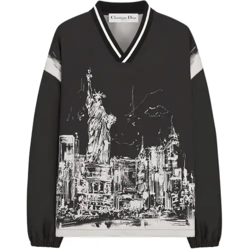 DIOR Sweatshirts Women's Black V Neck Moderate Other