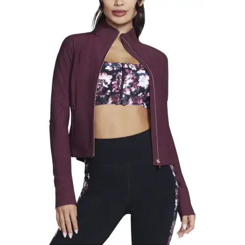 Skechers GO FLEX RIB Jacket Women's Burgundy Red