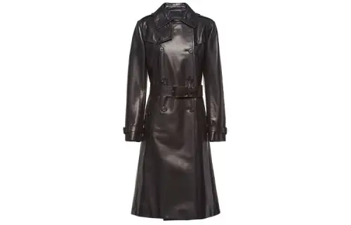 PRADA Coats Women's Black Lapel Moderate
