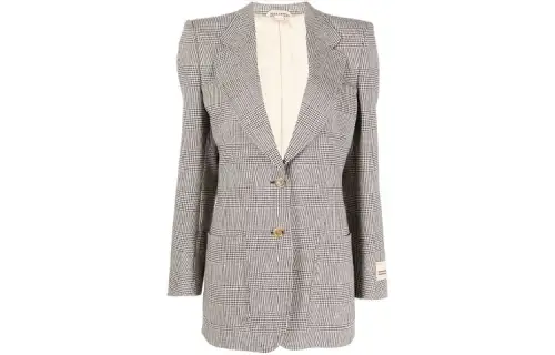 【Previous Season】single-breasted checked suit jacket