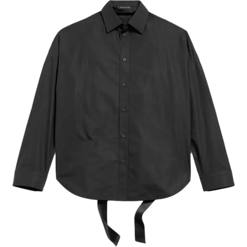 Balenciaga Shirts Women's Black Lapel Moderate