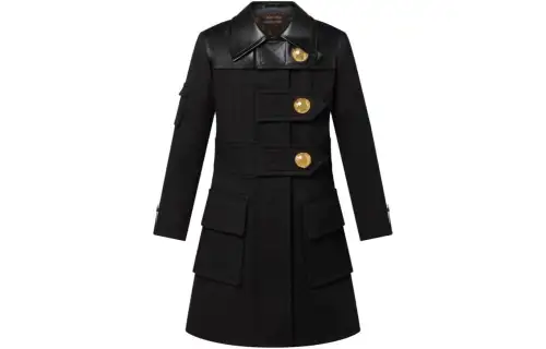 LOUIS VUITTON Coat Women's Black